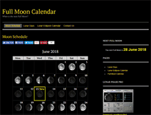 Tablet Screenshot of fullmooncalendar.net